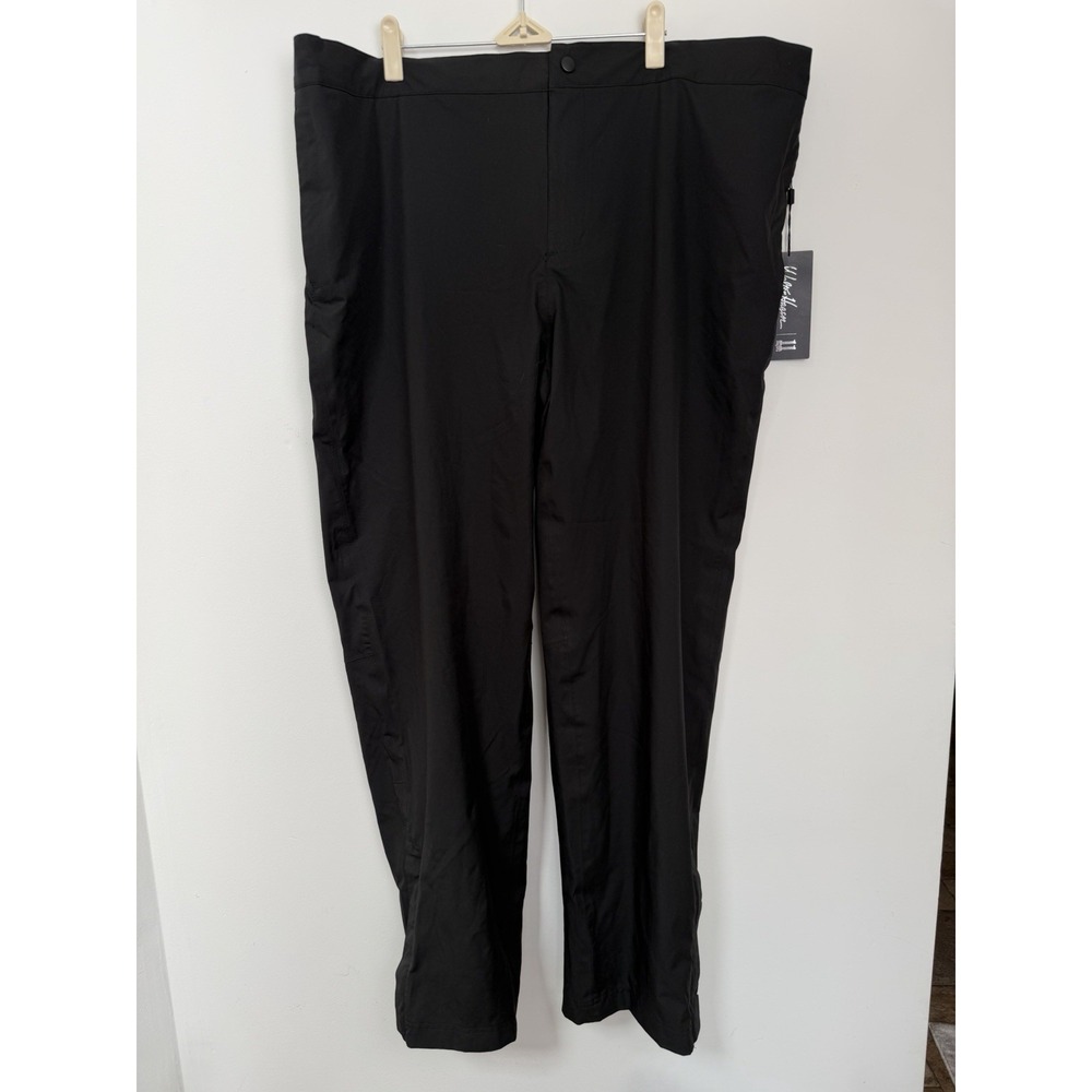 XXL Walter Hagen Men's Golf Pants‎ 11 Majors Flat Front Wind Rain Pants Black